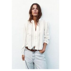 Zara eyelet blouse